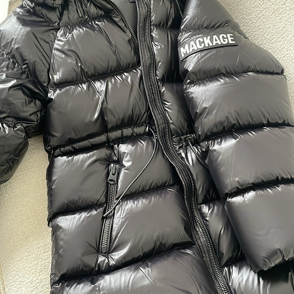 Mackage woman’s shiny black puffer coat xs - Picture 2 of 10